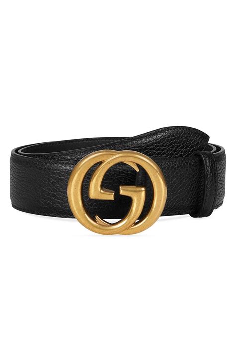 gucci interlocking g calfskin leather belt|gucci belt without buckle.